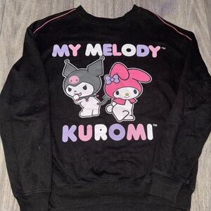 Sanrio Black Sweater with My Melody and Kuromi